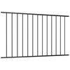 vidaXL Zaunelement Pulverbeschichteter Stahl 1,7x1 m Schwarz