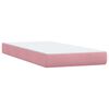vidaXL Boxspringbett mit Matratze Rosa 180x210 cm Samt