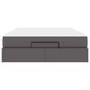 vidaXL Bettgestell mit Matratze mit Matratze 2 pcs Grau PVC