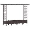 vidaXL Hochbeet mit Rankgitter und Dach Braun 203 x 40 x 127 cm PP