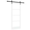 vidaXL Schiebet&uuml;r ORKDAL 83 x 202 cm Massivholz Kiefer und Glas Wei&szlig;