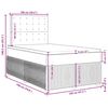 vidaXL Boxspringbett mit Matratze Dunkelgrau 120x190 cm Samt