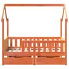 vidaXL Kinderbett mit Schubladen 70x140 cm Massivholz Kiefer