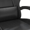 vidaXL Gaming-Stuhl mit Fu&szlig;st&uuml;tze Schwarz Kunstleder
