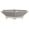 vidaXL Feuerstelle Braun 100 x 100 x 28 cm Wetterfeststahl
