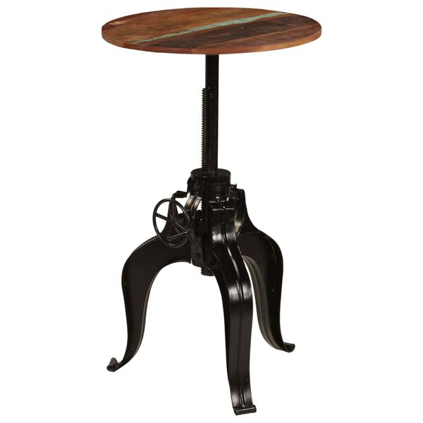 vidaXL Bartisch Altholz Massiv 60x(76-110) cm