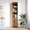 vidaXL Highboard Altholz-Optik 37,5x35x180 cm Holzwerkstoff