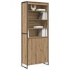vidaXL Hohe Schr&auml;nke 2 pcs Kunsthandwerk Eiche 79 x 36 x 200 cm