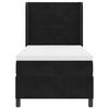 vidaXL Boxspringbett mit Matratze mit LED Schwarz 100 x 200 cm Samt