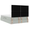 vidaXL Aufbewahrungsbett mit Matratze Hellgrau 140 x 190 cm Samt