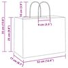 vidaXL Papiertragetaschen 250 Stk. mit Henkeln Blau 32x17x25 cm