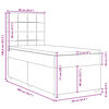 vidaXL Boxspringbett mit Matratze Taupe 90x200 cm Stoff