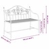 vidaXL Gartenbank Schwarz 104 x 52,5 x 89 cm Stahl