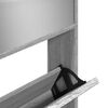 vidaXL Schuhschrank mit Spiegel 4 F&auml;cher Grau Sonoma 63x17x134 cm