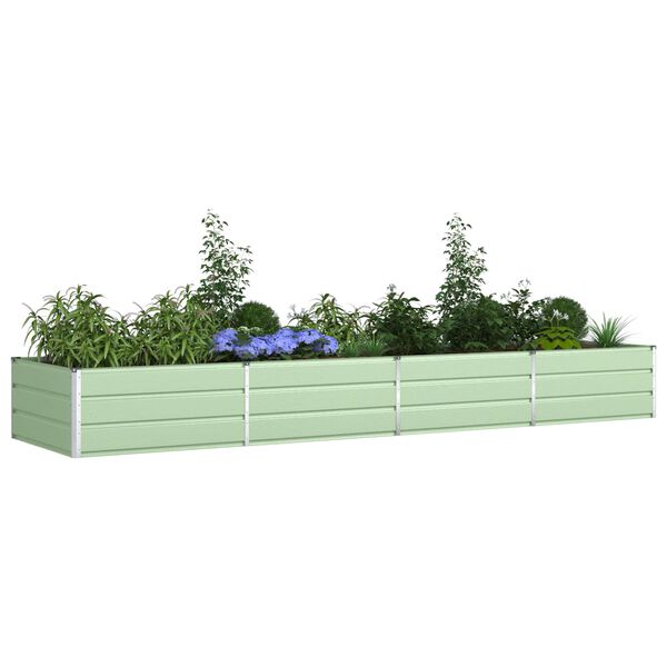 vidaXL Pflanzk&uuml;bel Pastellgr&uuml;n 195 x 100 x 45 cm Verzinkter Stahl