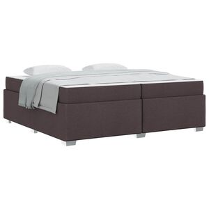 vidaXL Bettrahmen mit Matratze Dunkelbraun 200 x 200 cm Stoff