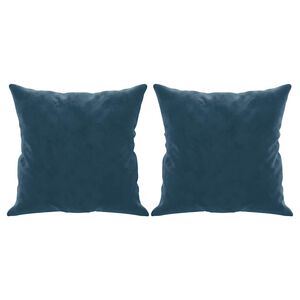 vidaXL Zierkissen 2 Stk. Blau 40x40 cm Samt