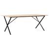vidaXL Esstisch X-Gestell 200x100x75cm Massivholz Kiefer und Stahl