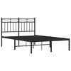 vidaXL Bettgestell mit Kopfteil Metall Schwarz 120x190 cm