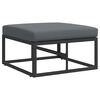 vidaXL Garten-Sofa-Set mit Kissen 4 pcs Schwarz Aluminium