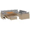 vidaXL Garten-Sofa-Set 13 stk. 12-Sitzanzahl Beige und Hellgrau