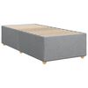 vidaXL Boxspringbett mit Matratze Hellgrau 90x190 cm Stoff