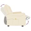 vidaXL 3-Sitzer Massagesessel Creme Kunstleder