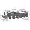 vidaXL 15-tlg. Garten-Essgruppe mit Kissen Schwarz Poly Rattan
