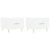 vidaXL Couchtische 2 Stk. Weiß 50x50x40 cm Holzwerkstoff