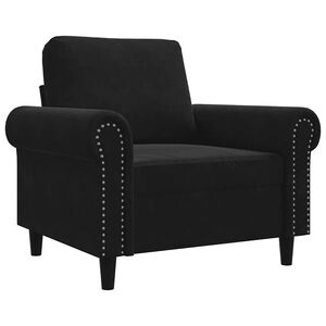 vidaXL Sessel Schwarz 60 cm Samt