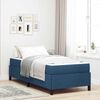 vidaXL Boxspringbett mit Matratze Blau 90 x 190 cm Stoff