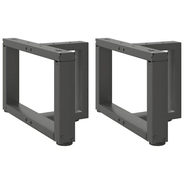 vidaXL Couchtischbeine T-Form 2 Stk. Anthrazit 40x25x(30-31) cm Stahl