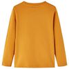 Kinder-Langarmshirt Dunkles Ocker 140