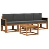 vidaXL Outdoor-Sofagarnitur 4 stk. Natur und Anthrazit
