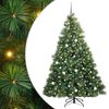 vidaXL K&uuml;nstlicher Weihnachtsbaum mit 300 LEDs Gr&uuml;n 210 cm PE und PVC