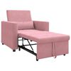 vidaXL Ausziehbare Schlafcouch Einzel Hellrosa 90 x 165 x 87 cm Samt