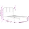 vidaXL Bettgestell mit Kopfteil Metall Schwarz 100x190 cm