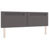 vidaXL Boxspringbett mit Matratze Grau 180 x 200 cm Kunstleder