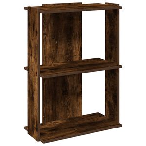 vidaXL B&uuml;cherregal 3 B&ouml;den R&auml;uchereiche 60x30x80 cm Holzwerkstoff