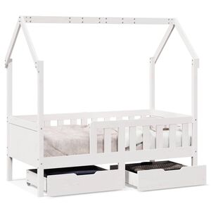vidaXL Kinderbett mit Schubladen 70x140 cm Massivholz Kiefer