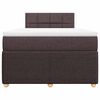 vidaXL Boxspringbett mit Matratze Dunkelbraun 120x200 cm Stoff