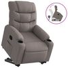 vidaXL Relaxsessel mit Aufstehhilfe Taupe Stoff