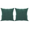 vidaXL 2-Sitzer-Sofa mit Zierkissen Dunkelgrün 120 cm Samt