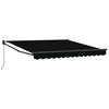 vidaXL Einziehbare Markise Schwarz 350 x 250 cm