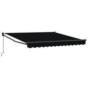 vidaXL Ausziehbare Markise Schwarz 350 x 250 cm