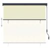 vidaXL Au&szlig;enrollo 160x250 cm Creme