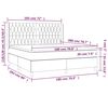 vidaXL Boxspringbett mit Matratze Hellgrau 180x200 cm Stoff