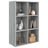vidaXL B&uuml;cherregal/Sideboard Grau Sonoma 66x30x98 cm Holzwerkstoff