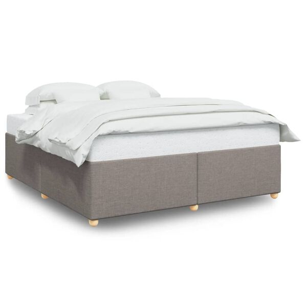vidaXL Bettgestell ohne Matratze Taupe 180x200 cm Stoff