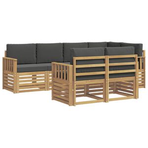 vidaXL Outdoor-Sofagarnitur 7 stk. Wei&szlig; und Anthrazit Polyester